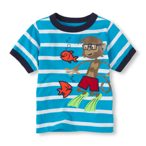 striped matchback tee