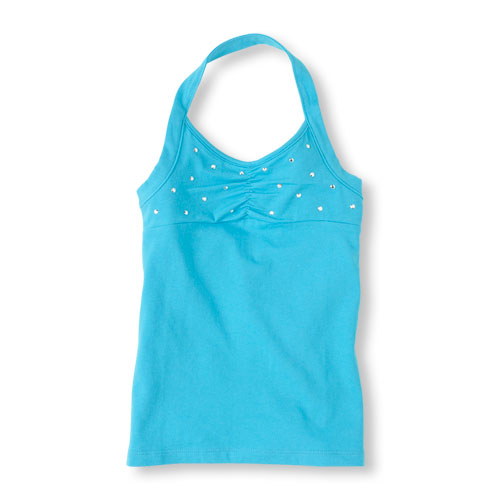 active studded halter top