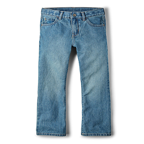 Boys Basic Bootcut Jeans - Light Stone Wash
