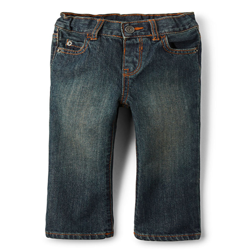 Baby And Toddler Boys Basic Straight Jeans - Aged Stone Wash