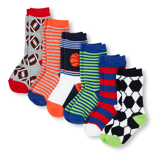 sports crew socks 6-pack