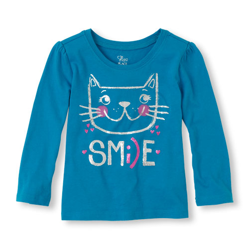 smile cat graphic tee