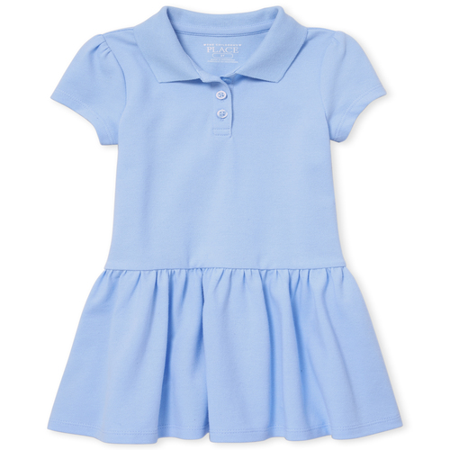 Toddler Girls Uniform Short Sleeve Polo Dress
