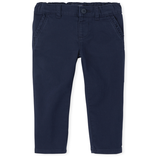 Toddler Girls Uniform Skinny Chino Pants
