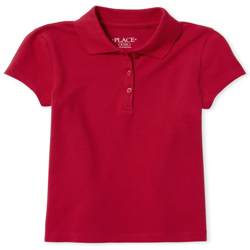 Girls Uniform Short Sleeve Pique Polo