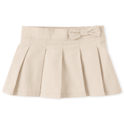 Toddler Girls Uniform Pleated Pull-On Skort