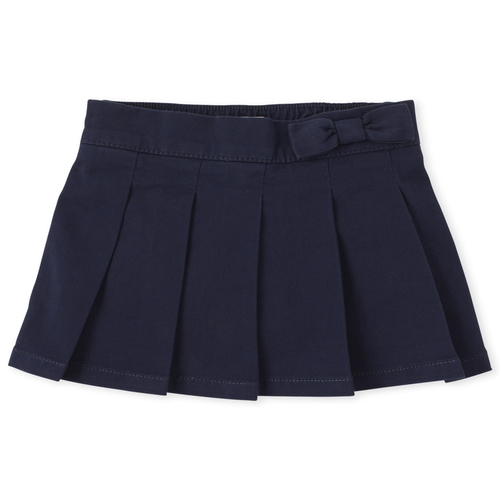 Toddler Girls Uniform Pleated Pull-On Skort