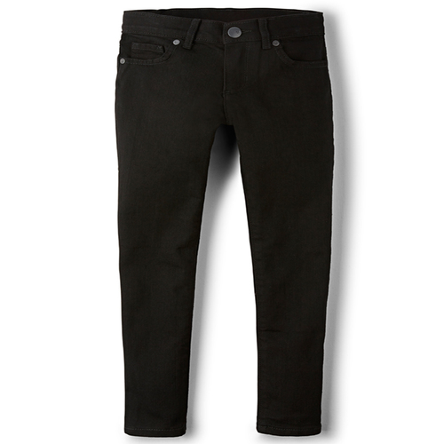 Girls Basic Super Skinny Jeans - Black Wash