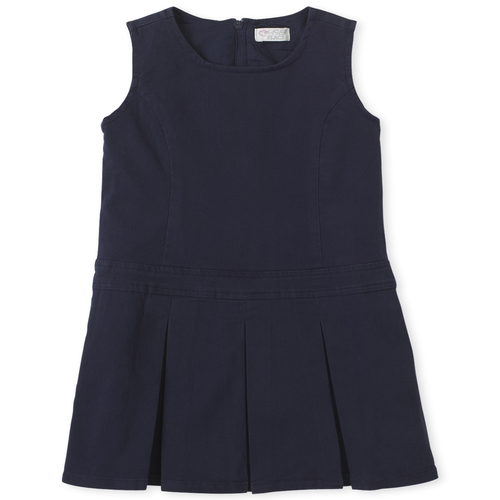 Girls Uniform Pleated Drop Waist Jumper