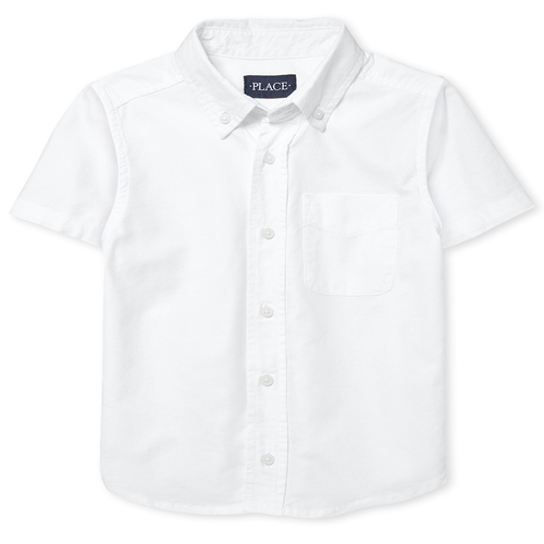 Boys Short Sleeve Oxford Button-Down Shirt