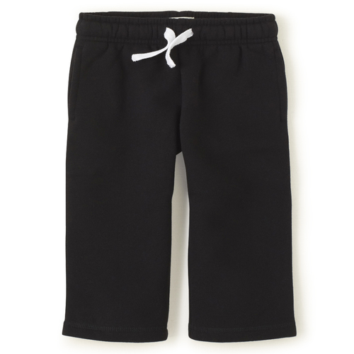 

Newborn Baby And Toddler Boys Uniform Active Fleece Pants - Black - The Children's Place