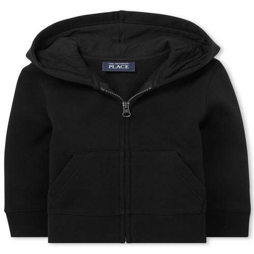 

s Toddler Boys Uniform Zip Up Hoodie - Black - The Children's Place