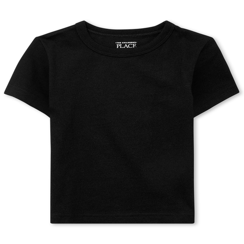 s Toddler Boys Short Sleeve Layering Tee - Black T-Shirt - The Children's Place