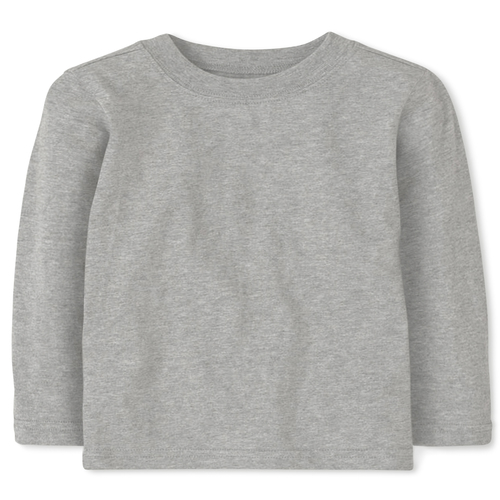 

s Baby And Toddler Boys Uniform Basic Layering Tee - Gray T-Shirt - The Children's Place
