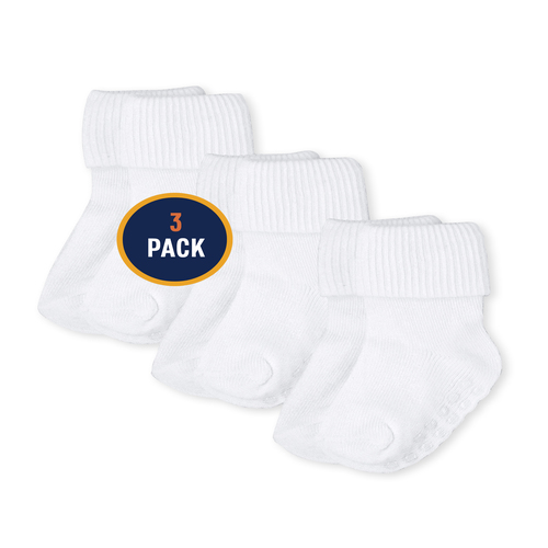 Unisex Baby And Toddler Basic Triple Roll Socks 3-Pack