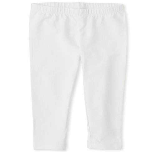 Girls Solid Capri Leggings
