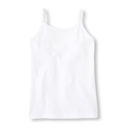 Girls Basic Sleeveless Cami Top - White - The Children's Place