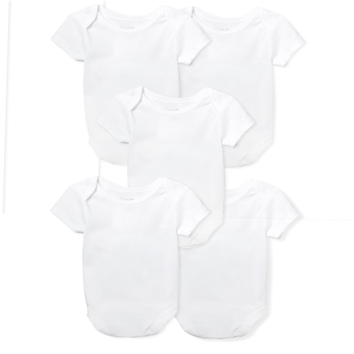 Unisex Baby Short Sleeve Bodysuit 5-Pack