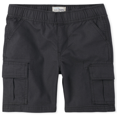 

Boys Boys Uniform Pull On Cargo Shorts - Black - The Children's Place