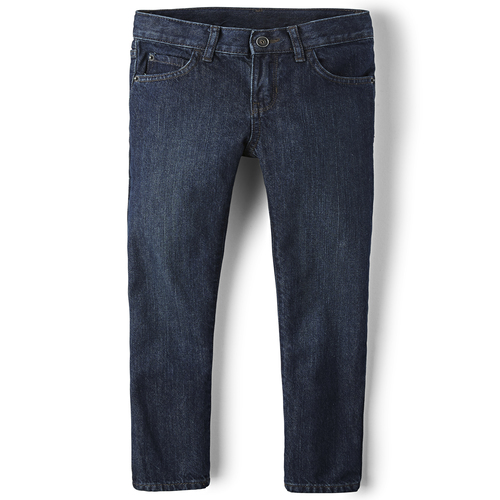 Boys Basic Skinny Jeans - Deep Blue Wash