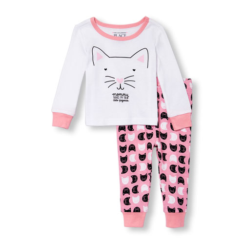 Baby And Toddler Girls Long Sleeve 'Mommy Thinks I'm The Cats Pajamas ...
