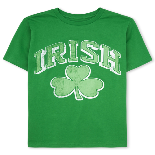 Boys Short Sleeve 'Irish' Shamrock Graphic Tee