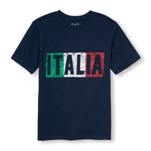 Boys Short Sleeve 'Italia' Graphic Tee