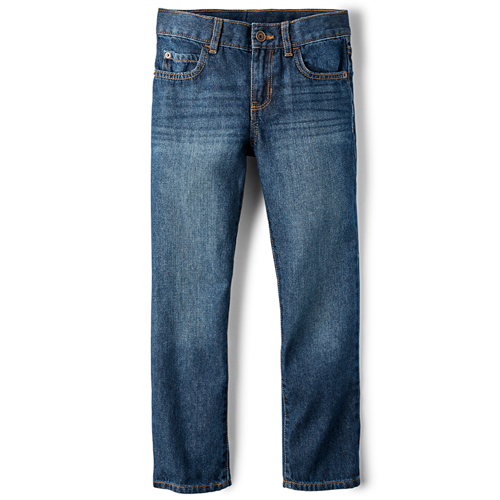 Boys Basic Straight Jeans - Dark Jupiter Wash | The Children's Place