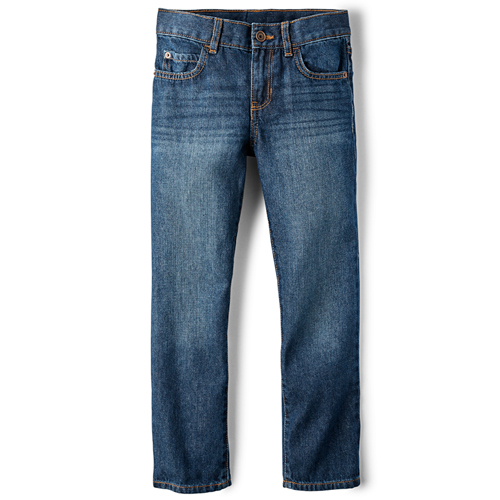 Boys Basic Straight Jeans - Dark Jupiter Wash