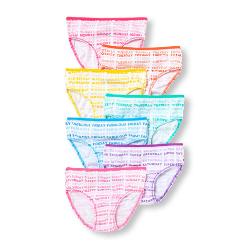 Girls Weekday Briefs 7-Pack