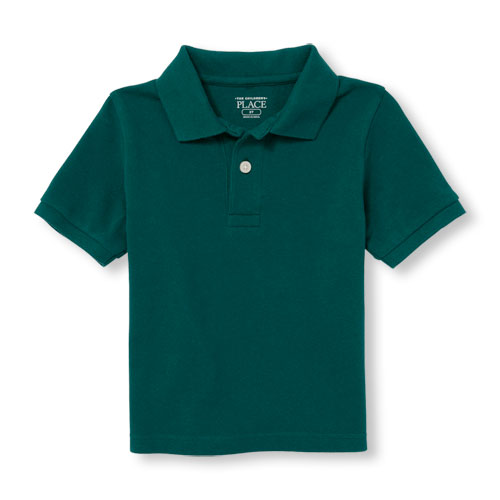 Toddler Boys Uniform Short Sleeve Solid Pique Polo