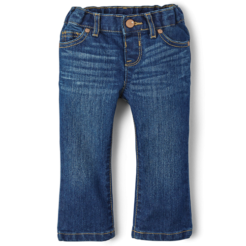 Baby And Toddler Girls Basic Bootcut Jeans - Indigo Stone Wash