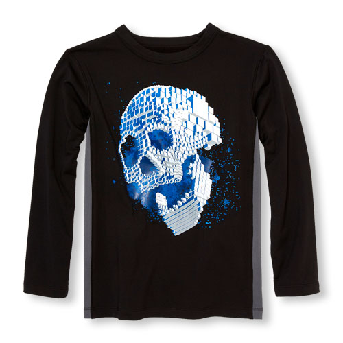 Boys PLACE Sport Long Sleeve Graphic Pieced Top