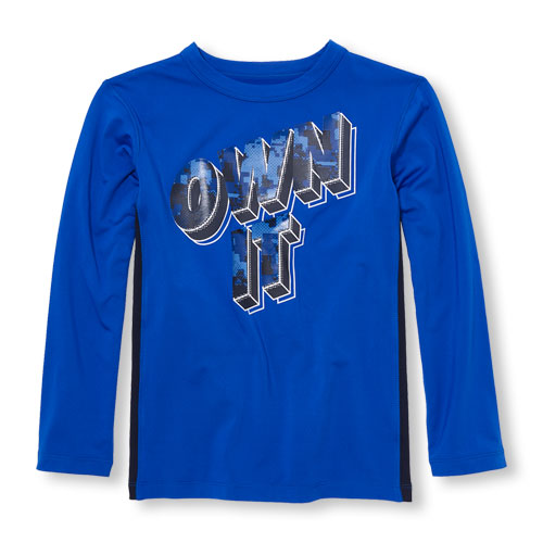 Boys PLACE Sport Long Sleeve Graphic Pieced Top