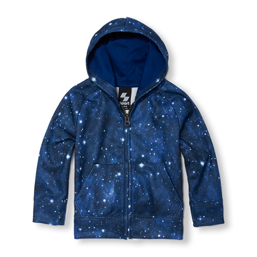 Toddler Boys PLACE Sport Long Sleeve Galaxy Print Full-Zip Hoodie