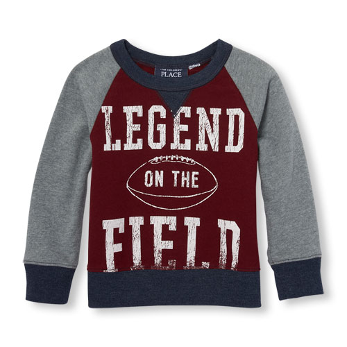 Toddler Boys Active Long Raglan Sleeve Graphic Top