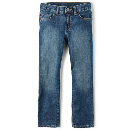 Boys Basic Bootcut Jeans - Medium Indigo