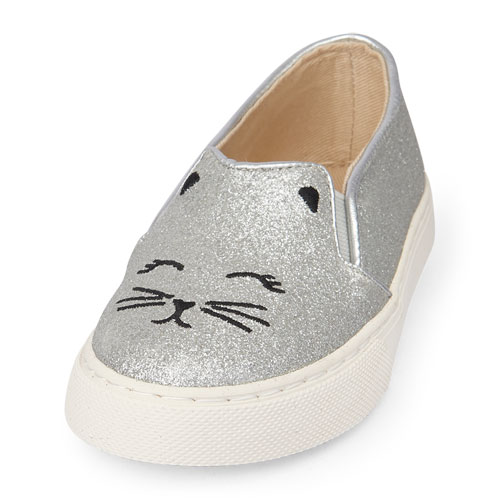 Toddler Girls Glitter Cat Slip-On Rockstar Sneaker