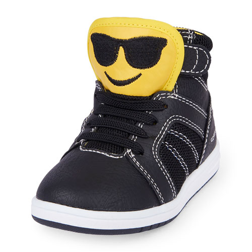 Toddler Boys Cool-Guy Emoji Hi-Top Jet Sneaker