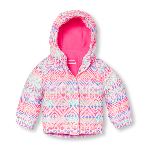 Toddler Girls Long Sleeve Printed 3-In-1 Jacket