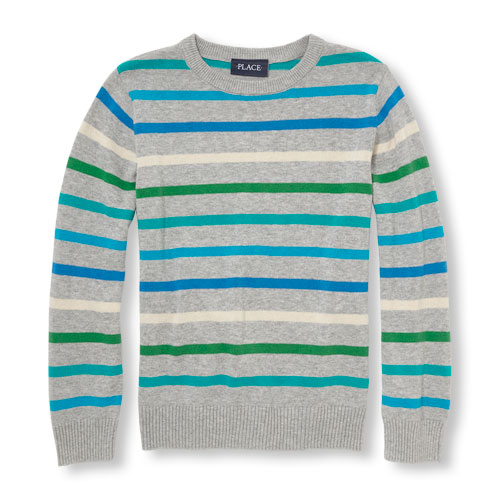Boys Long Sleeve Striped Sweater