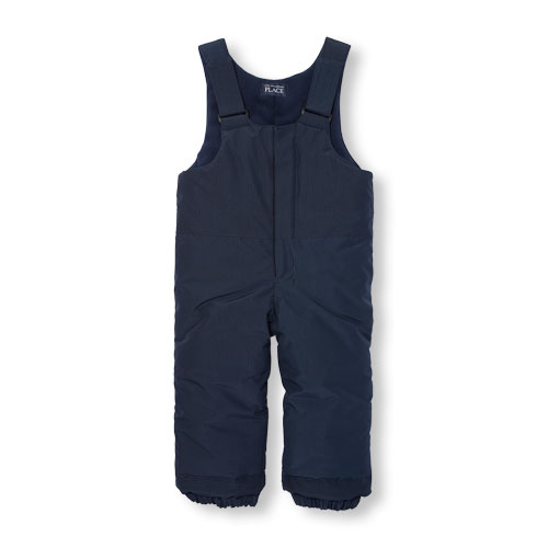 Toddler Boys Solid Snow Overalls