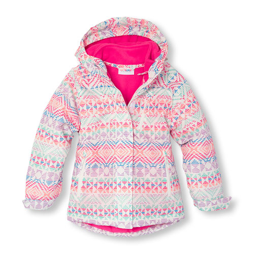 Girls Long Sleeve Printed 3-in-1 Jacket