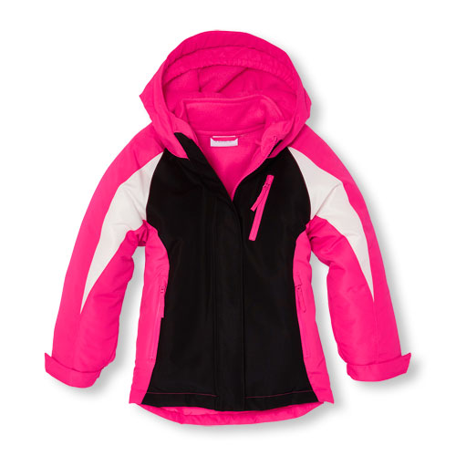 Girls Long Sleeve Colorblock 3-In-1 Jacket