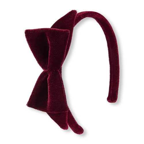 Girls Velvet Bow Headband