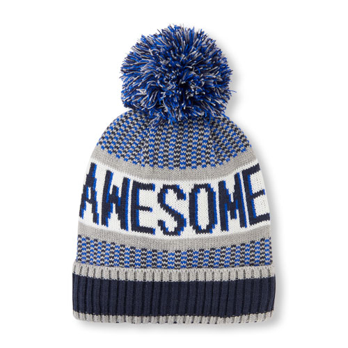 Boys 'Awesome' Knit Beanie