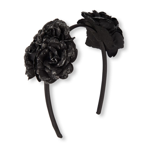 Girls Glitter Rose Ears Headband