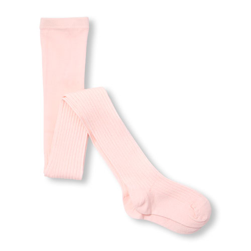 Girls Shiny Rib-Knit Tights