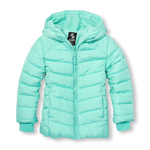 Girls PLACE Sport Long Sleeve Insulated Hooded Jacket