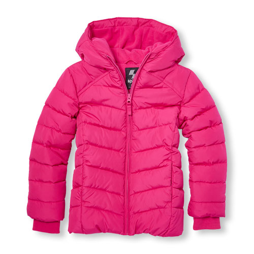 Girls PLACE Sport Long Sleeve Insulated Hooded Jacket